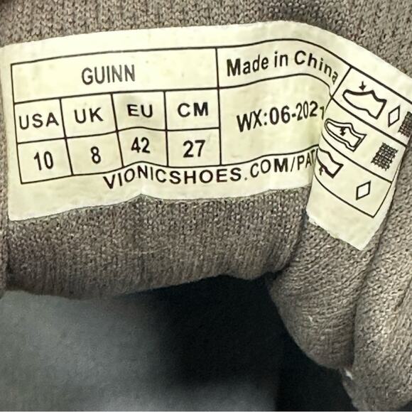 Vionic Guinn Bungee Lace Waterproof sneaker Grey Blush size 10 comfort New - Picture 4 of 16